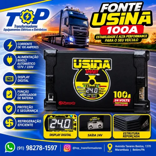 FONTE USINA SMART CONNECT 100A - 24V