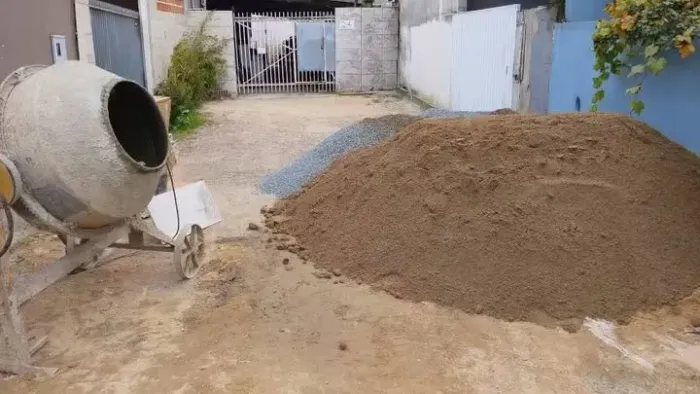 Areia e pedra brita