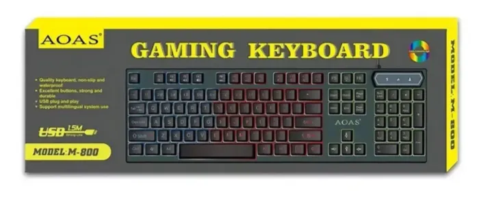 Teclado Game RGB usb 1.5 M 880 - Aoas