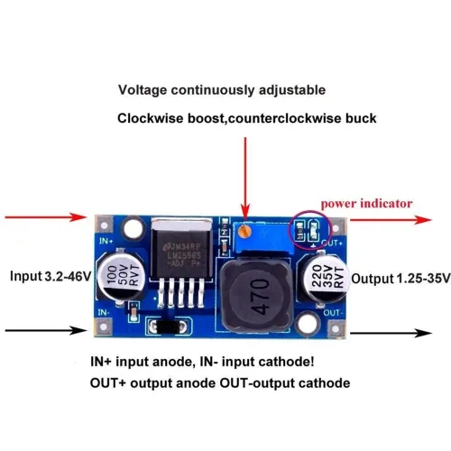 10 Fonte Ajustável Lm2596 Step Down Regulador Dc-dc Arduino Pic Buck Ajustavel