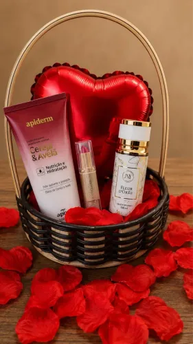 Kit Dia dos Namorados - Body splash, Batom e Creme hidratante