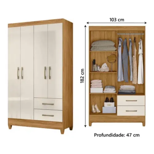 Guarda roupa 4 portas - entregamos hoje