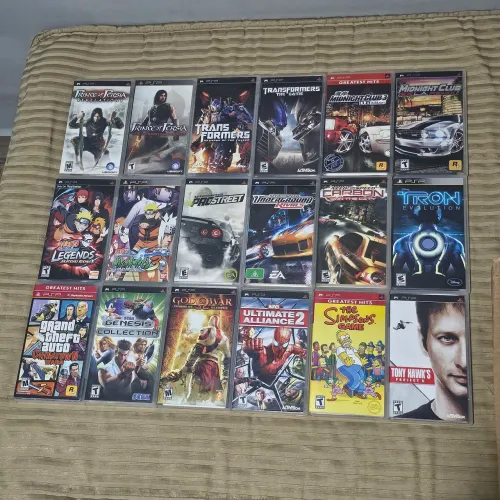 Lote de 18 jogos clássicos de psp