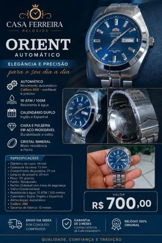 Relógio Orient 3 estrelas Seminovo