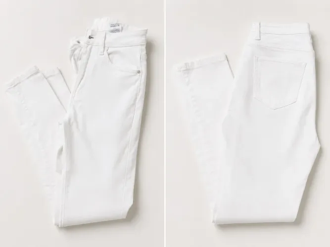 Calça jeans branca skinny