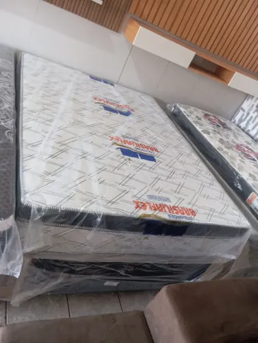 Cama, conjunto box casal molas ensacadas 