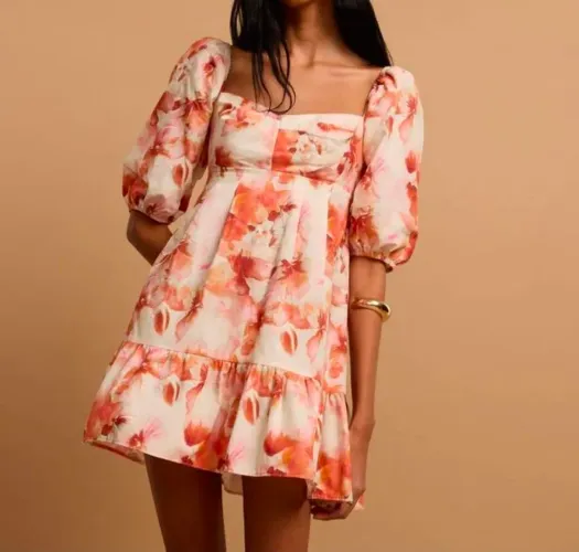 Vestido manga bufante RENNER