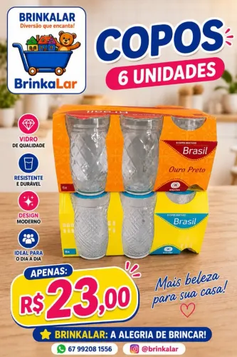Copos 6 Unidades Barrocos