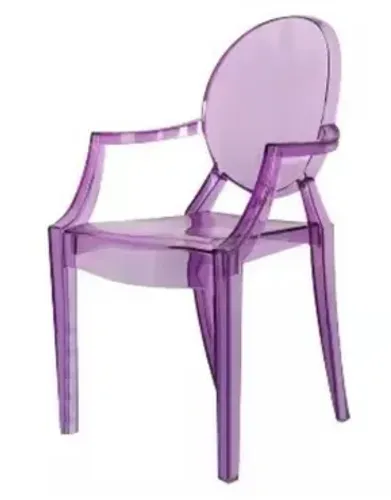 CADEIRA TRANSPARENTE ROXO