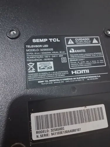 Tô comprando display para televisão tcl