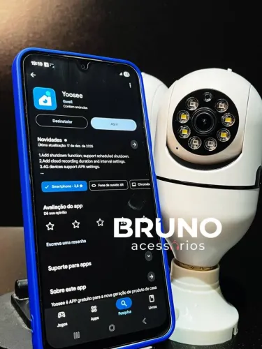 Câmera de Segurança WiFi 360 Compatível com App Yoosee