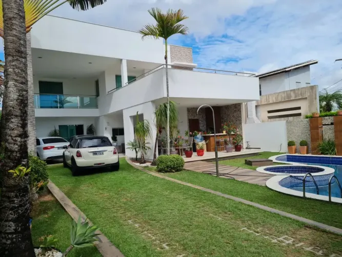Casa de luxo Lagoa Nova Natal RN | 400m² 4 suítes condomínio piscina área gourmet