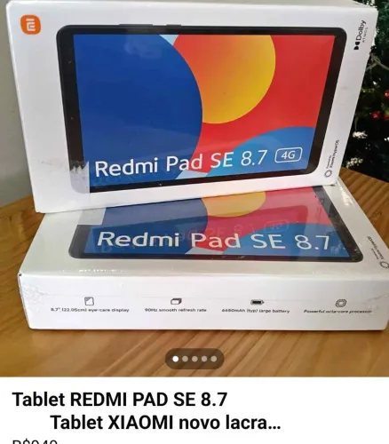 Tablet Xiaomi lacrado detalhes na foto 