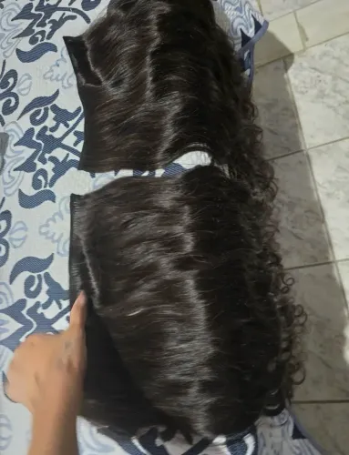 Cabelo humano 200 gramas 65 centímetros 