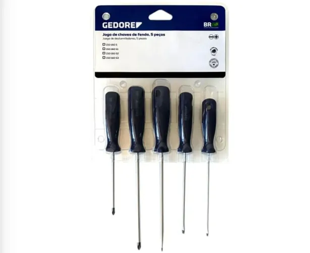 Jogo de chaves de fenda/philips Gedore 5 Peças 
