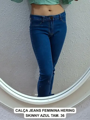Calça Jeans Feminina Hering Skinny Azul Tam. 36