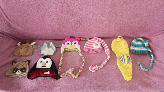 Touca para bebê newborn para fotos kit completo