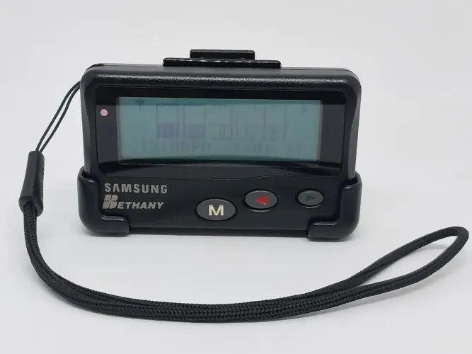Pager Samsung Vintage Coleção - Muito Novo Com Suporte e condão Originais