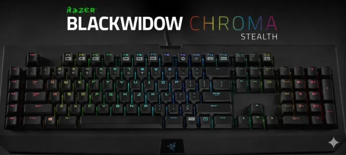 Teclado Mecânico Razer BlackWidow Chroma Stealth (Usado) - Raridade