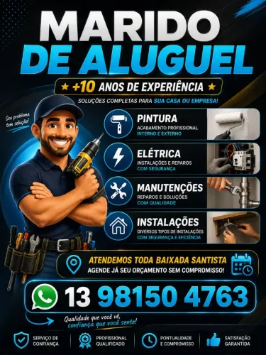 Marido de Aluguel - Pintor - Pedreiro - Eletricista - Instalações e Manutenções