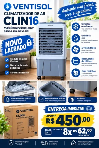 Climatizador de Ar Ventisol CLIN16 16 litros 