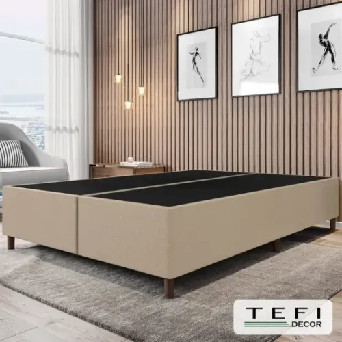 Cama Base Box Casal Caramelo