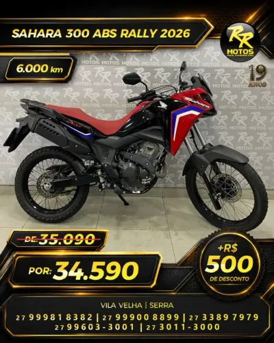 Moto Honda SAHARA 300 ABS RALLY 2026