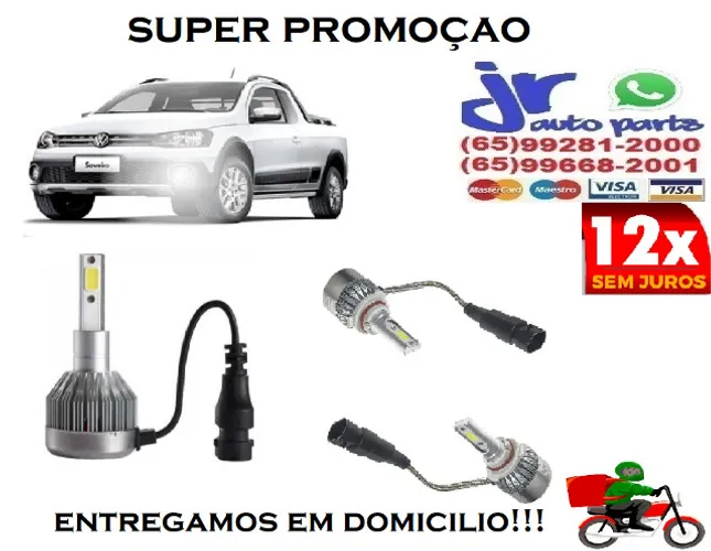 Ultra LED (Milha) Volkswagem Saveiro Cross 6000K 12V 24V