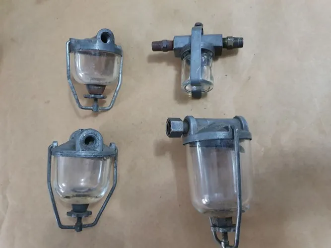 Carros antigos filtros combustível vidro originais 