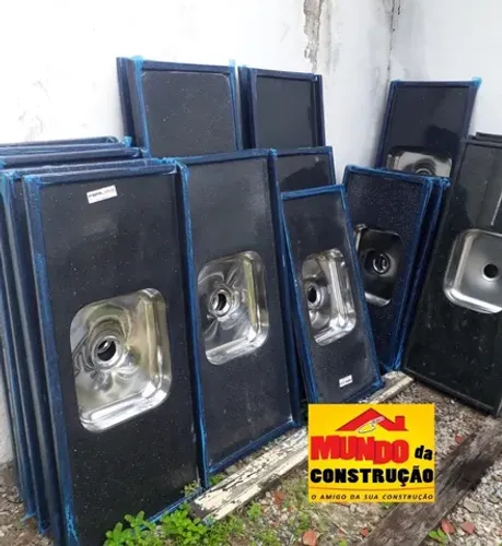 Pia para Cozinha de Mármore Sintético 