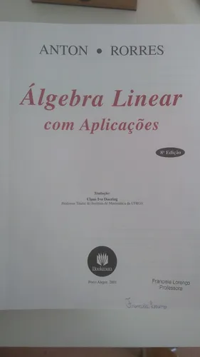 Álgebra Linear, Anton e Rorres