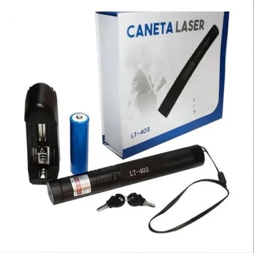 Caneta Laser Pointer Verde Recarregável Forte Alcance 32km