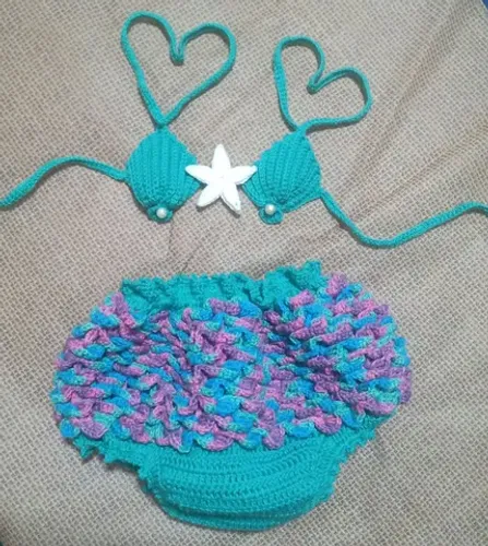 BIQUÍNI INFANTIL DE CROCHÊ