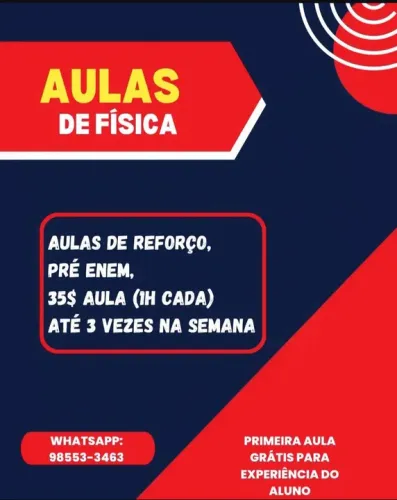 Aulas de fisica 30$