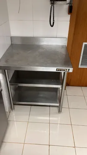 Bancada Inox 0,80comp/0,40largura/0,90 altura