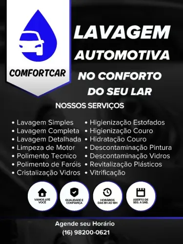 Fazemos Lavagem automotiva no conforto do seu lar