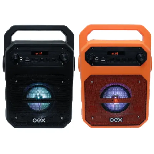 Caixa de Som Bluetooth Speaker Fun Preto e Laranja SK415 - Oex  cod: 2101