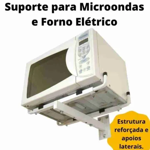 Suporte para Micro-ondas e Forno Elétrico até 58cm/30kg, Pintura Epóxi