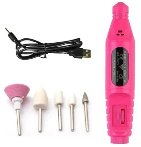 Lixa para Unhas Elétrica Profissional Motor  com 5 Ponteiras z025 