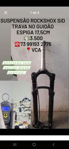 Suspensão RockShox Sid Trava no Guidão