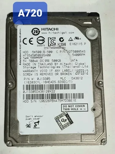 Placa Lógica Hd 500 Gb Hts545050b9sa00 - Cod. A720