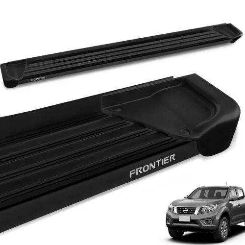 Estribo Lateral Frontier 2017 a 2025 Aluminio Preto 