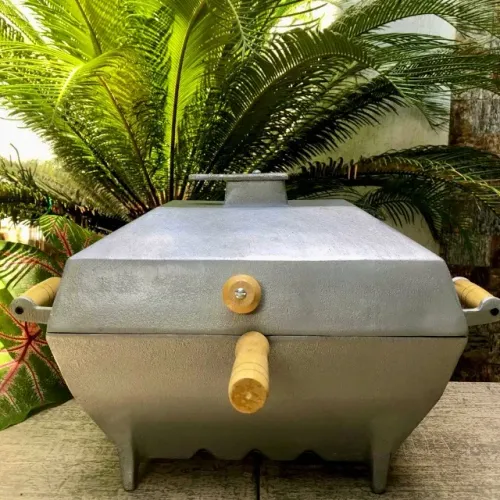 Churrasqueira Pequena  A Bafo Alumínio  Fundido 