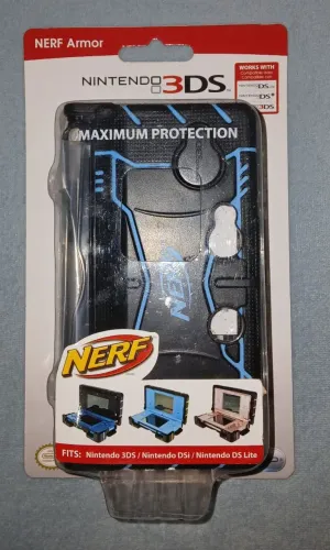 Capa Preta com Azul para Nintendo 3DS, DSi ou DS Lite NERF Armor (Rara) !!!