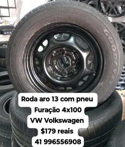 Roda aro 13 . Estepe pronto furação 4x100. Gol Saveiro Voyage Patati G5 