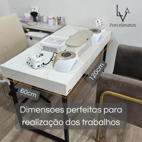 Mesa para atendimento manicure, nail designer  Mesas de unhas de design, móveis de salão