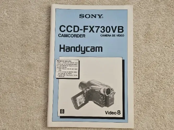 Manual De Instruções Da Câmera Sony Ccd Fx730vb Handycam (Usado)