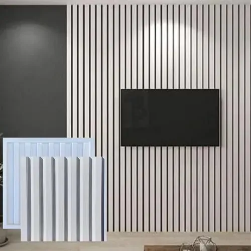 Placas de gesso 3D moldáveis - desenho Ripado