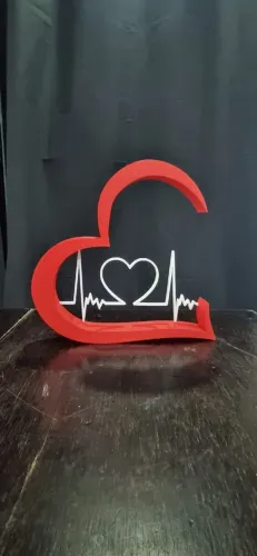 Enfeite Coração Batimentos Cardíacos impressão 3D