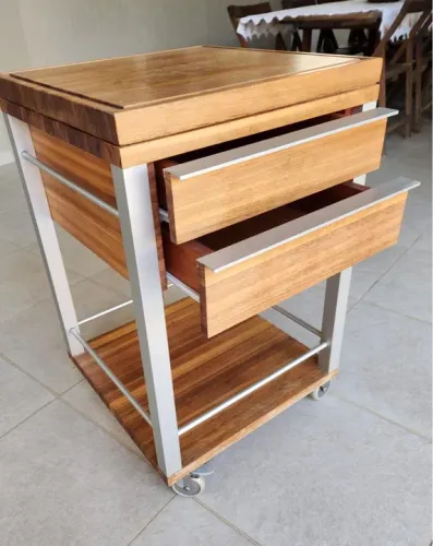 Carrinho auxiliar churrasco gourmet 